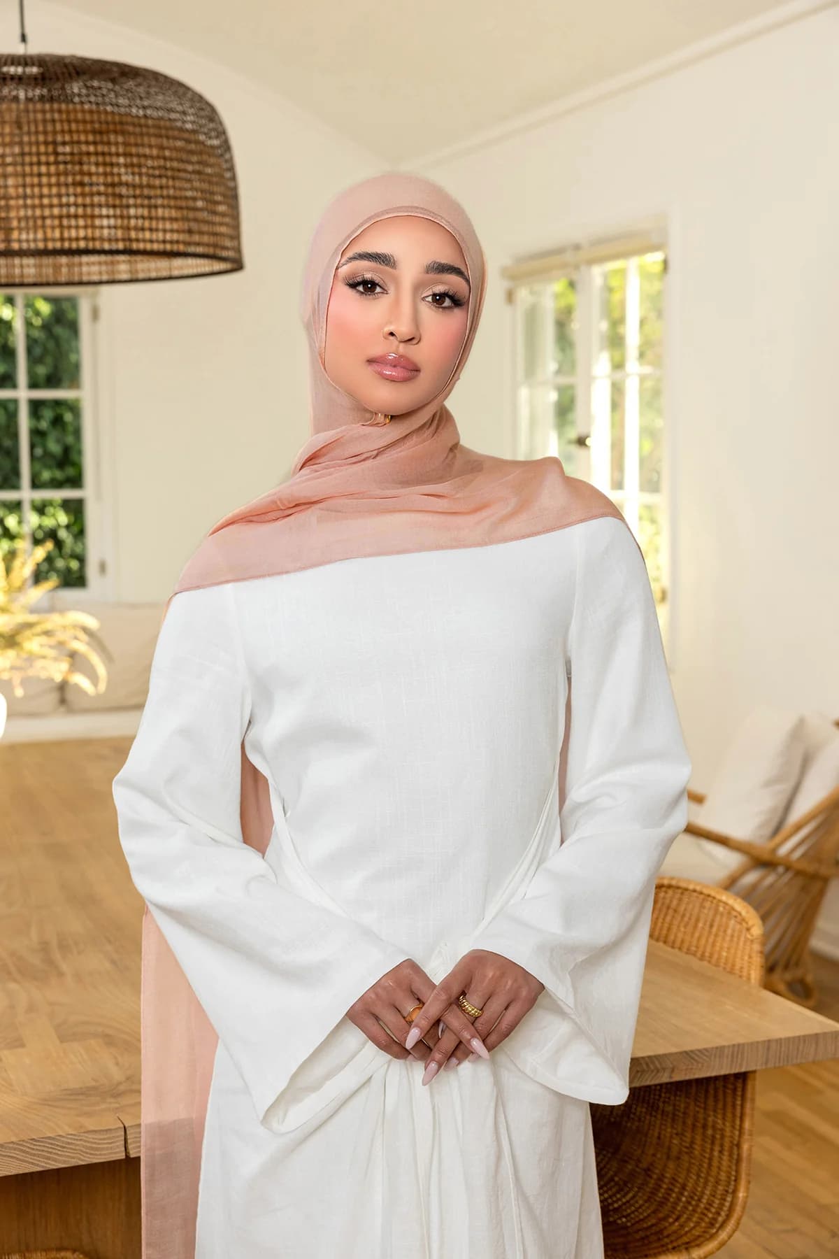 Hijab collection styled on a model